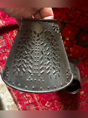 Primitive Willow Tree Punched Metal Lampshade 6”- Set of 2
